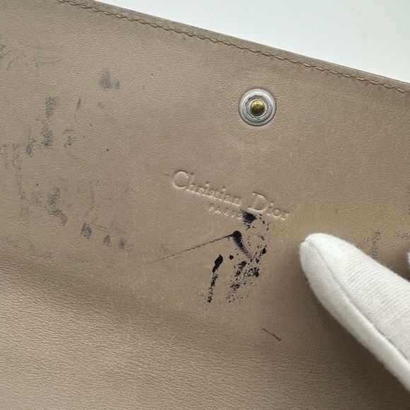 Dior Black Embossed Wallet - Picture 7 of 10